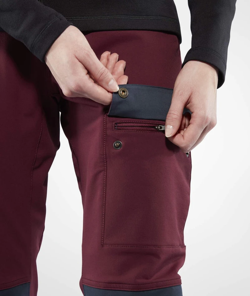 Keb Touring Trousers W Regular, kolor: 356-575 - Dark Garnet-Night Sky
