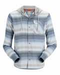 Santee Flannel Hoody: 526 - Navy/Storm/Steel Blue Stripe