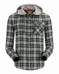 Santee Flannel Hoody: 535 - Forest/Carbon Camp Plaid