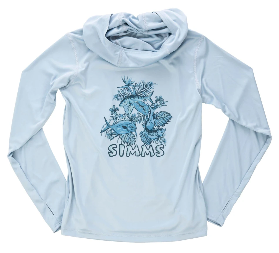 Kid's Solar Tech Hoody, kolor: 882 - Steel Blue - tył