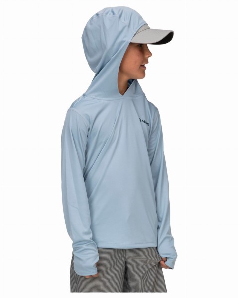 Kid's Solar Tech Hoody, kolor: 882 - Steel Blue