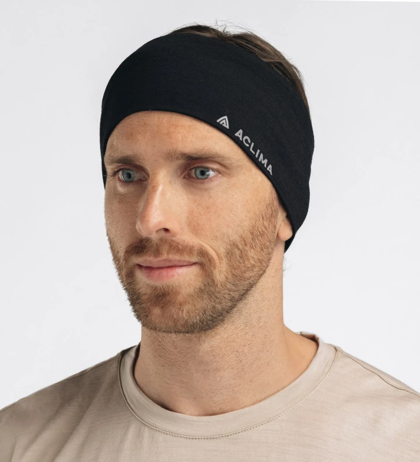 Aclima LightWool 140 Headband, kolor: 123 - Jet Black