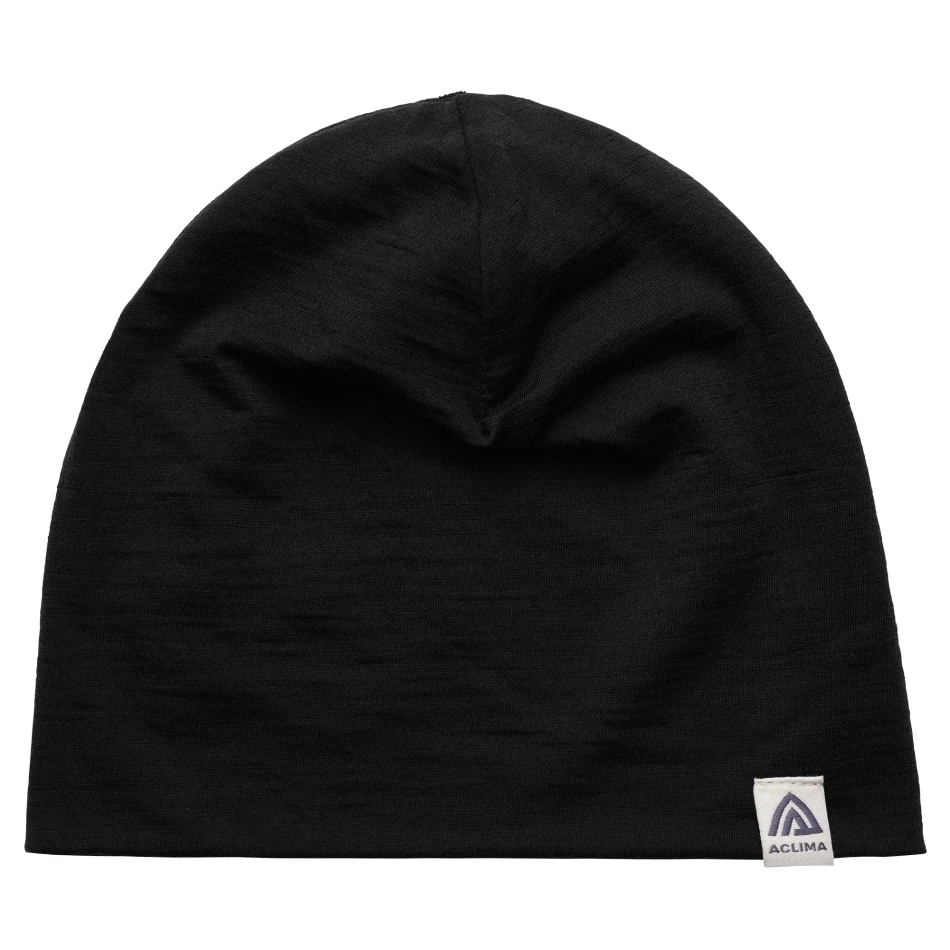Aclima LightWool 140 Relaxed Beanie, kolor: 123 - Jet Black