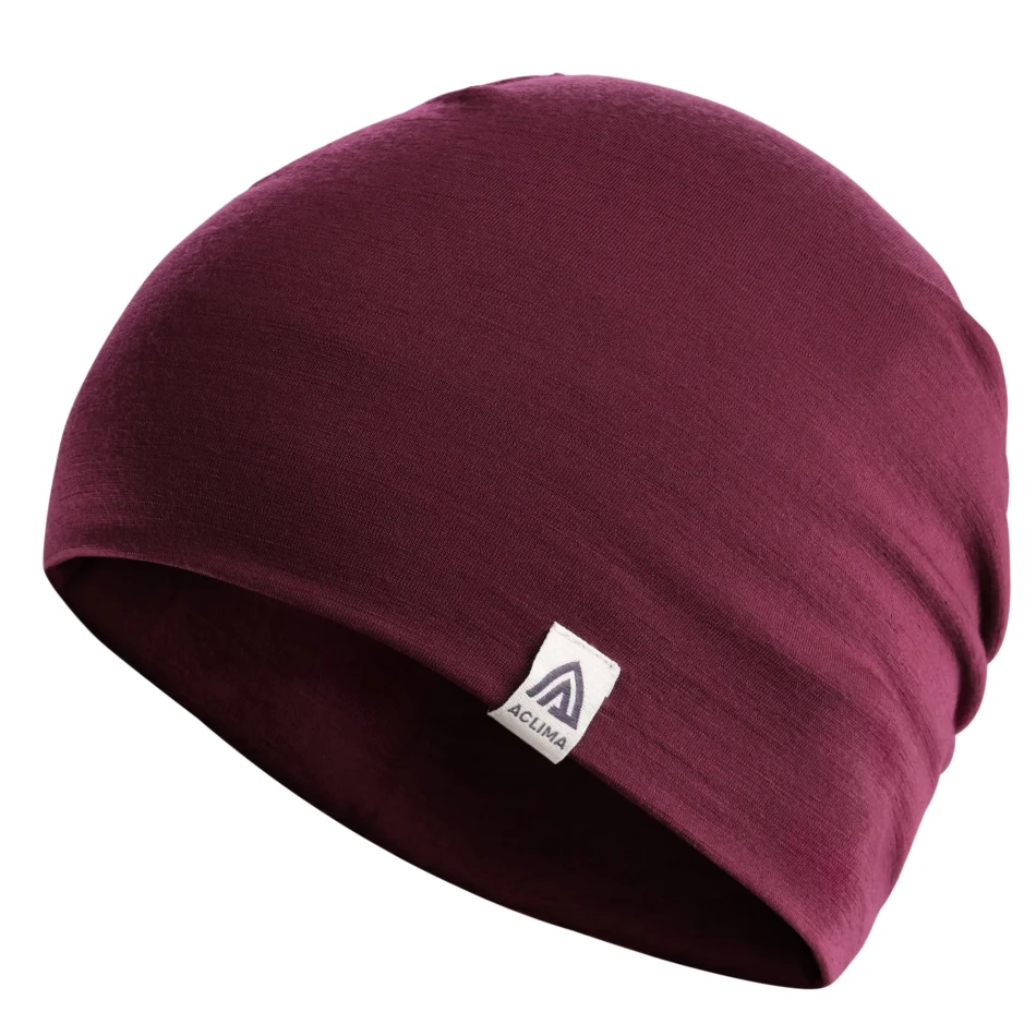 Aclima LightWool 140 Relaxed Beanie, kolor: 335 - Zinfandel