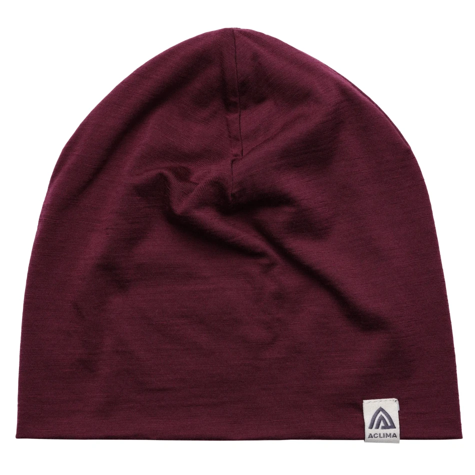 Aclima LightWool 140 Relaxed Beanie, kolor: 335 - Zinfandel
