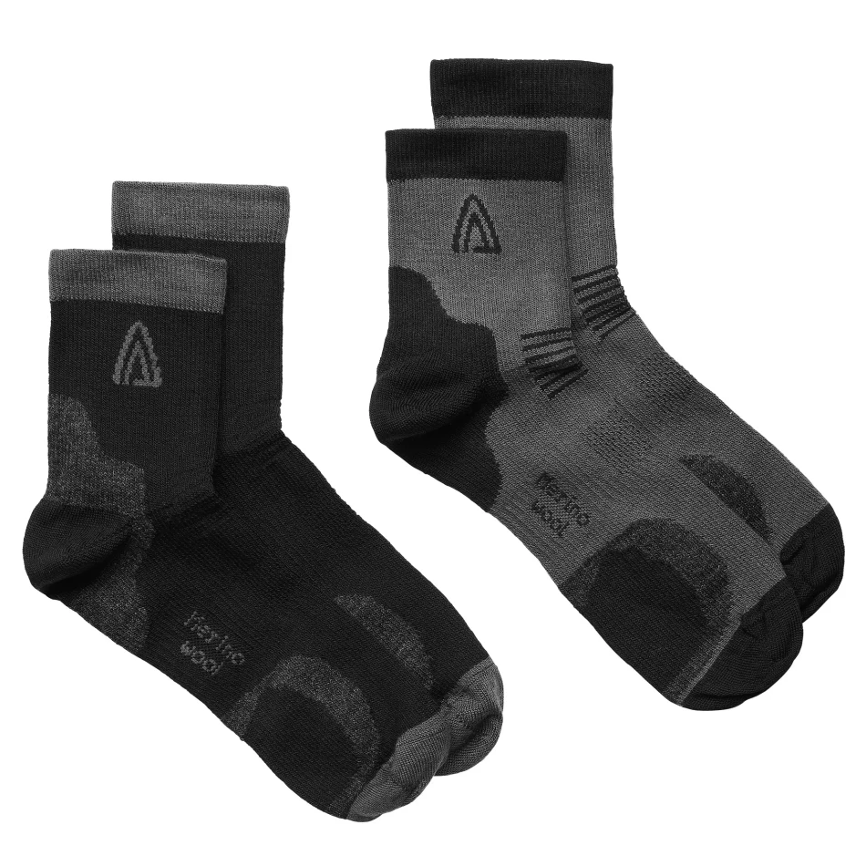 Aclima Running Socks: 163 - Iron Gate/Jet Black
