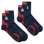 Aclima Running Socks: 205 - Blue/Red/White