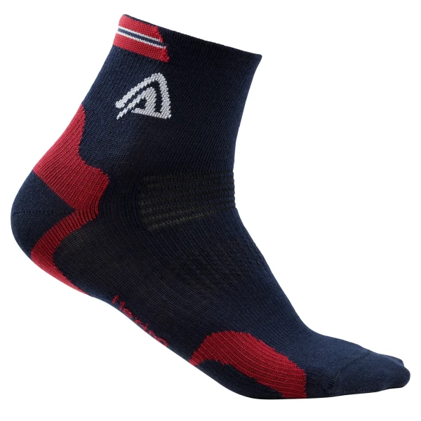 Aclima Running Socks: 205 - Blue/Red/White