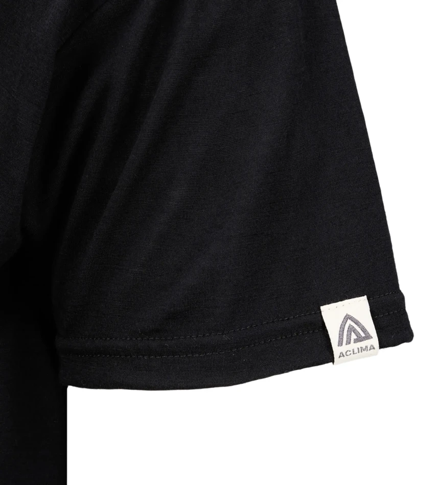 Aclima LightWool 140 Classic Tee Logo M's, kolor: 123 - Jet Black