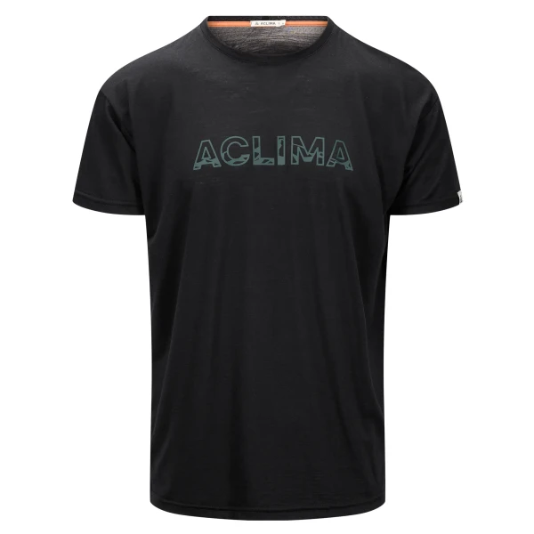 Aclima LightWool 140 Classic Tee Logo M's, kolor: 123 - Jet Black