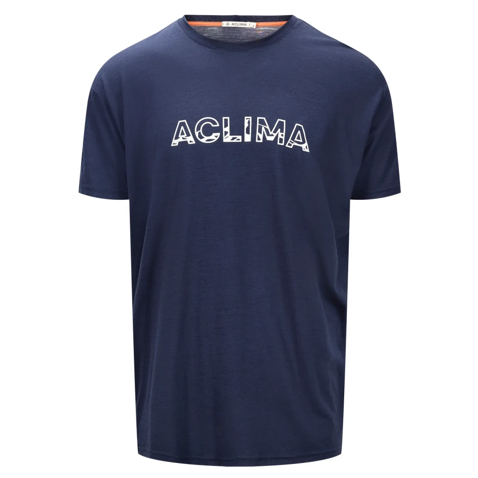 Aclima LightWool 140 Classic Tee Logo M's, kolor: 232 - Navy