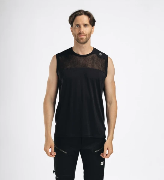 Aclima LightWool 140 Sports Singlet Sleeve M's, kolor: 123 - Jet Black