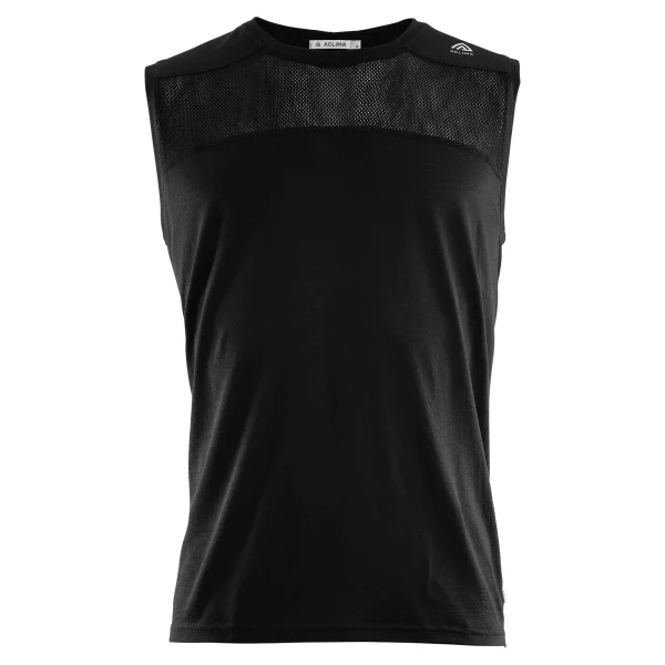Aclima LightWool 140 Sports Singlet Sleeve M's, kolor: 123 - Jet Black