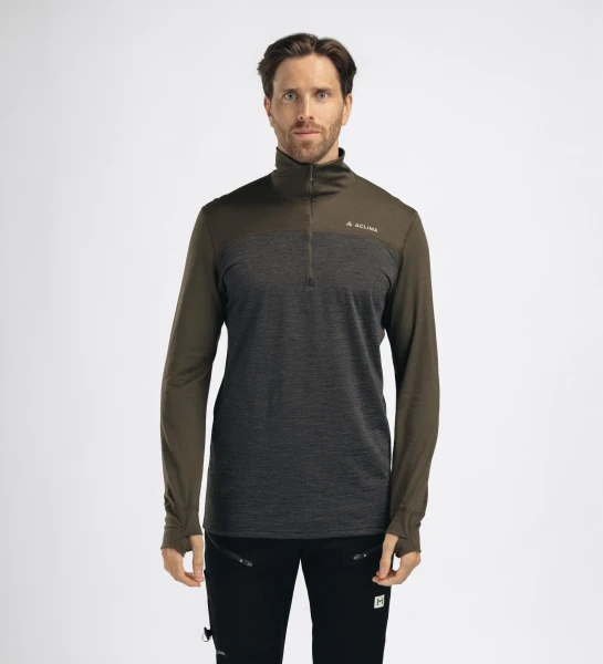 Aclima LightWool 180 Polo w/ zip M's, kolor: 417 - Tarmac/Marengo