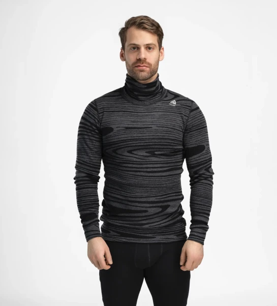 Aclima WarmWool Roll Neck M, kolor: 422 - Black Motion