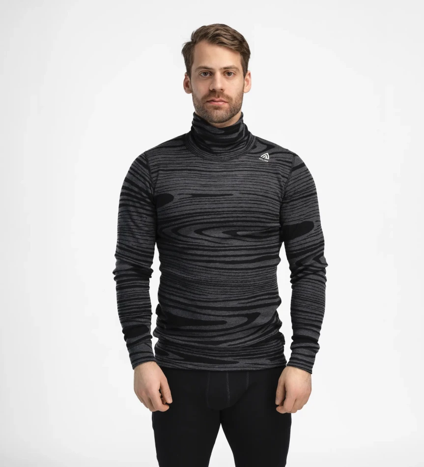 Aclima WarmWool Roll Neck M, kolor: 422 - Black Motion