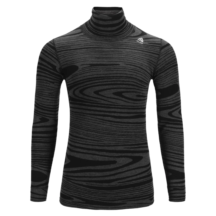 Aclima WarmWool Roll Neck M, kolor: 422 - Black Motion