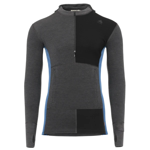 Aclima WarmWool Hoodsweater w/zip M, kolor: 401 - Marengo/Jet Black/Corsair