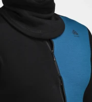 Aclima WarmWool Hoodsweater w/zip M, kolor: 429 - Jet Black/Corsair/Gold Flame