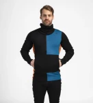 Aclima WarmWool Hoodsweater w/zip M, kolor: 429 - Jet Black/Corsair/Gold Flame