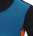 Aclima WarmWool Hoodsweater w/zip M, kolor: 429 - Jet Black/Corsair/Gold Flame