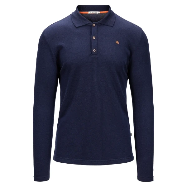 Aclima LeisureWool Pique Shirt LS, kolor: 232 - Navy Blazer