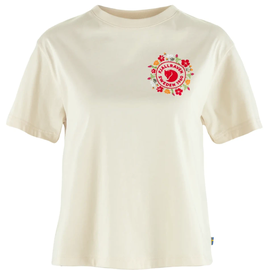 Fjallraven Fjallblomster Logo T-shirt W, kolor: 113 - Chalk White