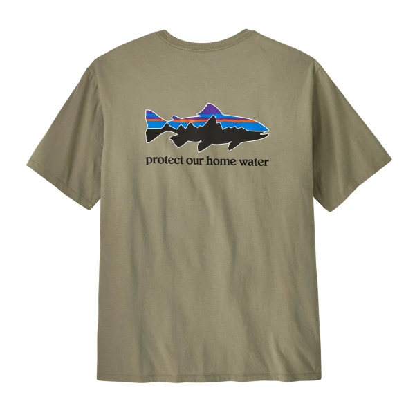 Men's Home Water Trout Organic T-Shirt, kolor: RVGN - River Rock Green