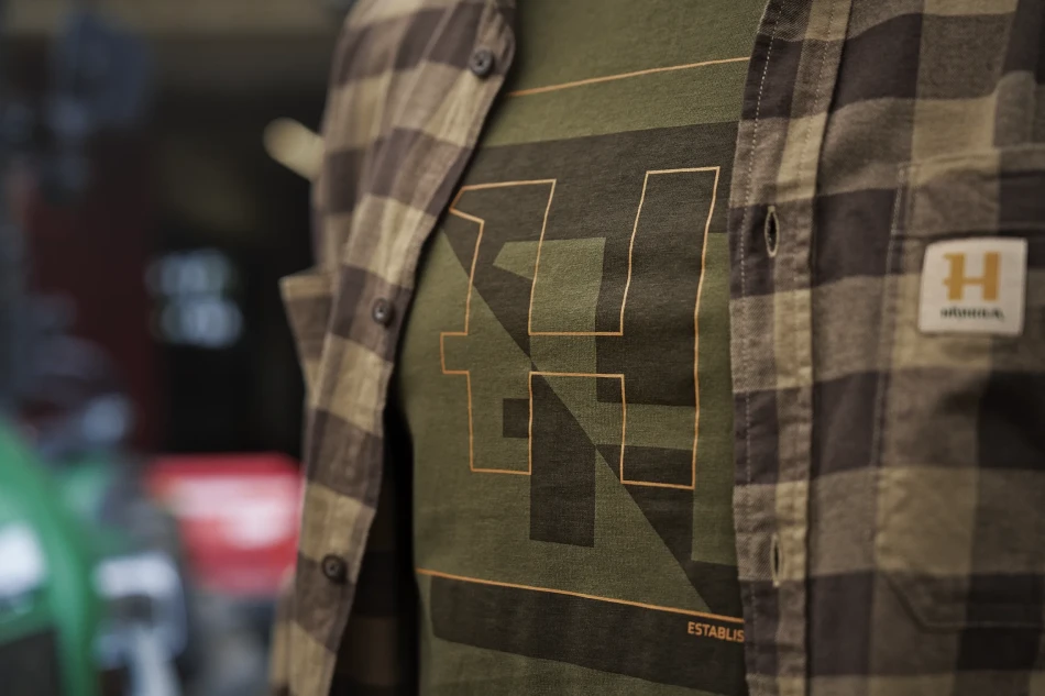 Harkila H-logo S/S T-shirt, kolor: Dark Olive