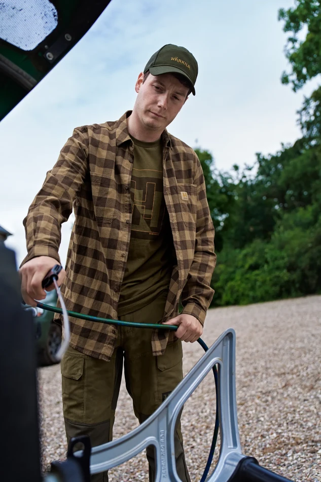 Harkila Scandinavian L/S Shirt, kolor: Antique Bronze Check