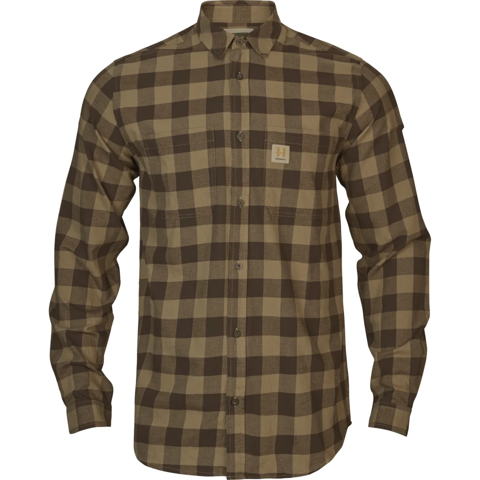 Harkila Scandinavian L/S Shirt, kolor: Antique Bronze Check