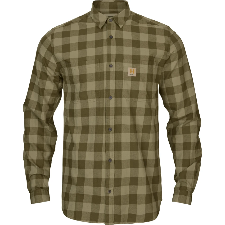 Harkila Scandinavian L/S Shirt, kolor: Dark Olive Check