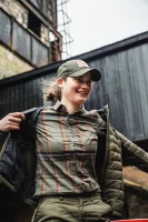 Seeland Skye Flannel Shirt, kolor: Grape Leaf/Terracotta Check