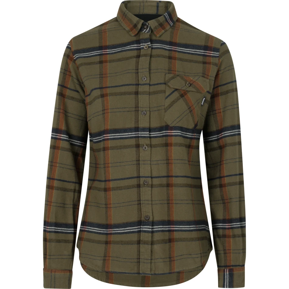 Seeland Skye Flannel Shirt, kolor: Grape Leaf/Terracotta Check