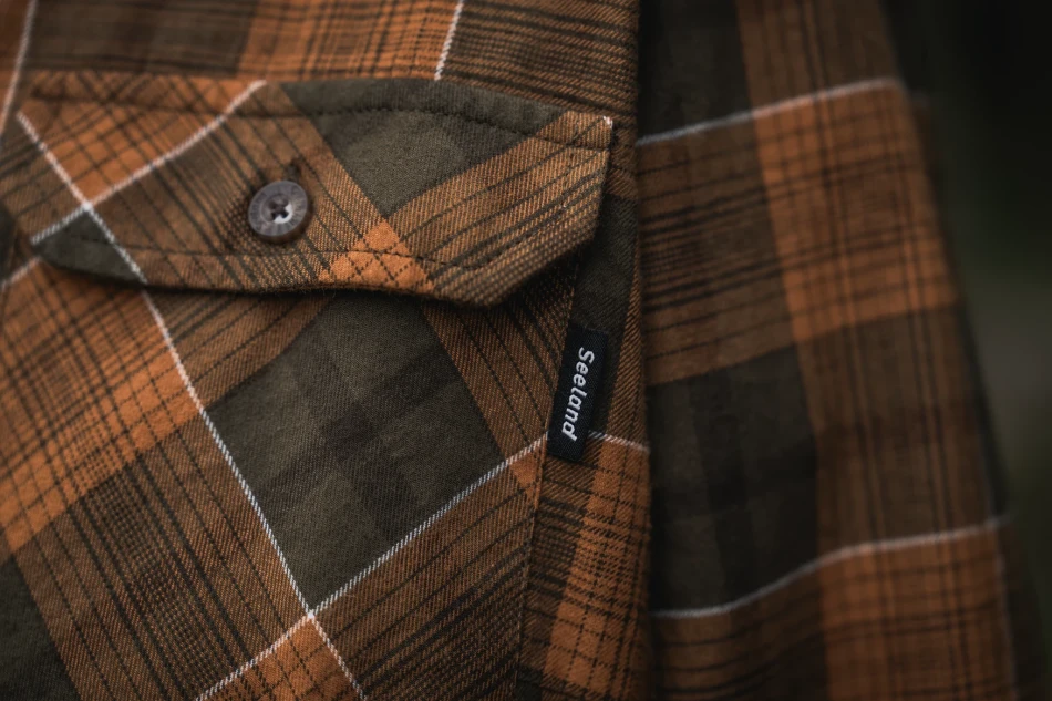 Seeland Skye Flannel Shirt, kolor: Grizzly Brown/Terracotta Check
