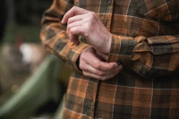 Seeland Skye Flannel Shirt, kolor: Grizzly Brown/Terracotta Check