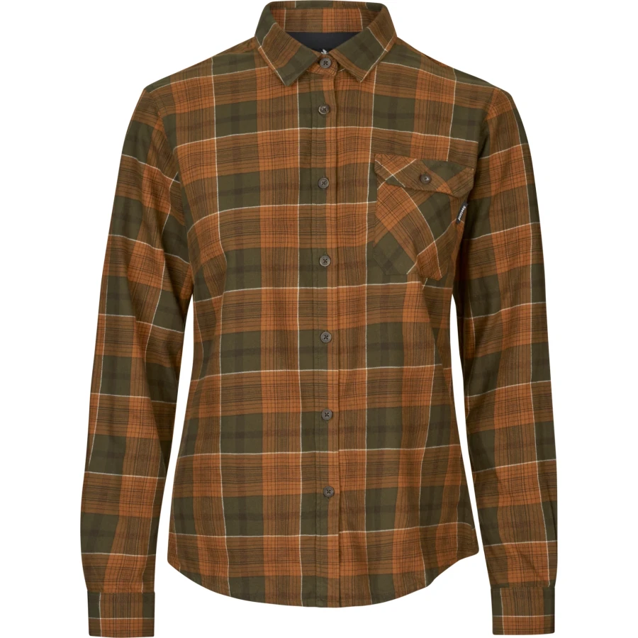 Seeland Skye Flannel Shirt, kolor: Grizzly Brown/Terracotta Check