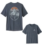 M's Cap Cool Daily Graphic Shirt Lands, kolor: CSBX - Chouinard Crest Smolder Blue X-Dye
