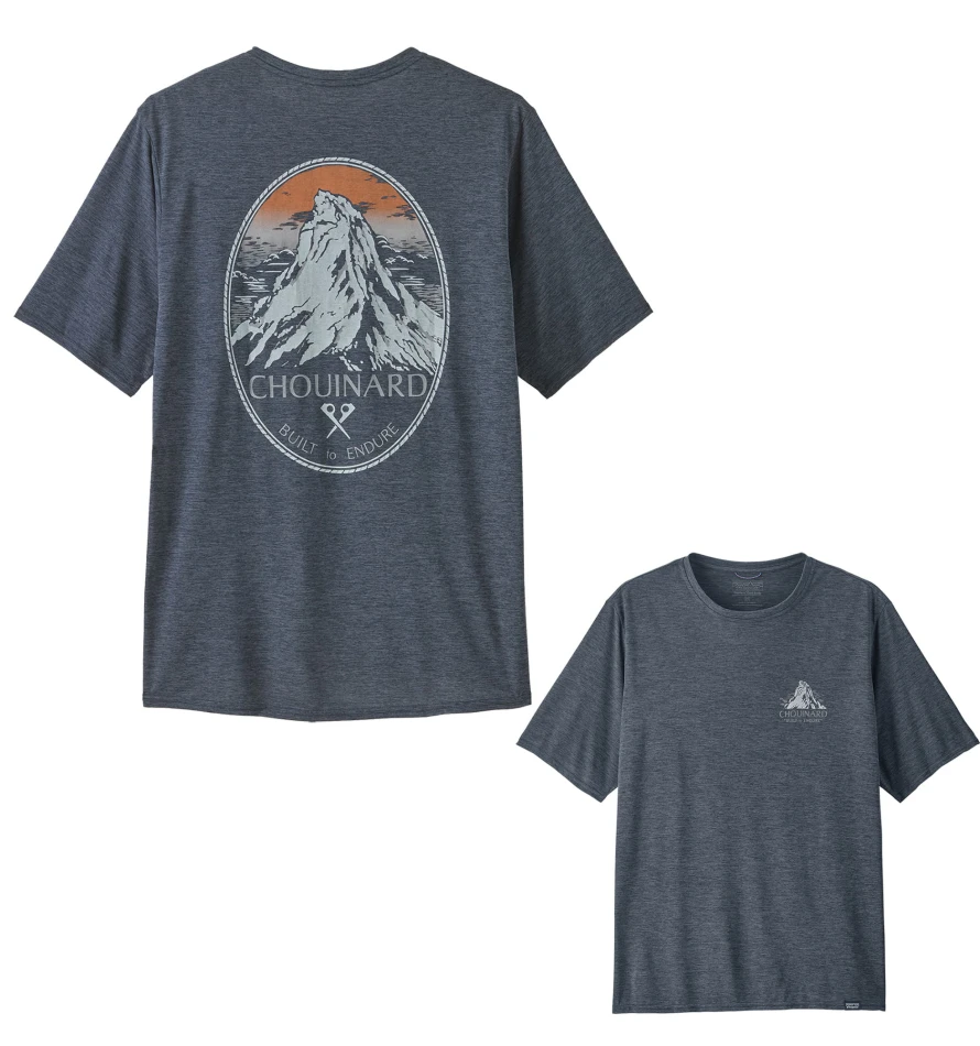 M's Cap Cool Daily Graphic Shirt Lands, kolor: CSBX - Chouinard Crest Smolder Blue X-Dye
