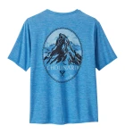 M's Cap Cool Daily Graphic Shirt Lands, kolor: Chouinard Crest: Vessel Blue  X-Dye