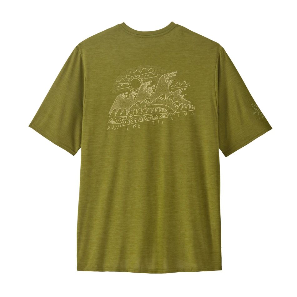 M's Cap Cool Daily Graphic Shirt - Lands, kolor: Wind Runner: Graze Green X-Dye