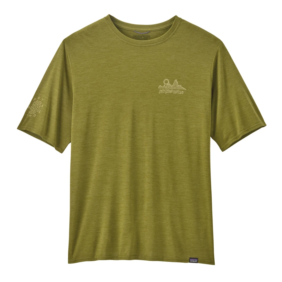 M's Cap Cool Daily Graphic Shirt - Lands, kolor: Wind Runner: Graze Green X-Dye