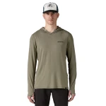 Men's Tropic Comfort Natural Graphic Sun Hoody, kolor: Fitz Roy Trout: River Rock Green