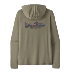 Men's Tropic Comfort Natural Graphic Sun Hoody, kolor: Fitz Roy Trout: River Rock Green