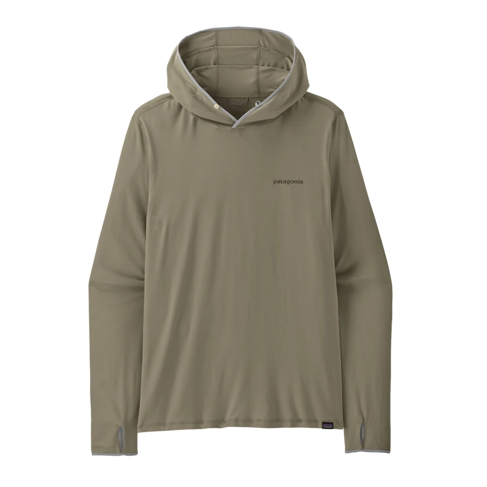 Men's Tropic Comfort Natural Graphic Sun Hoody, kolor: Fitz Roy Trout: River Rock Green