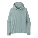 Men's Tropic Comfort Natural Graphic Sun Hoody, kolor: Casting Logo: Thermal Blue