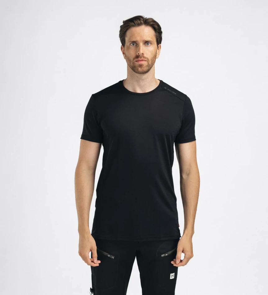 Aclima LightWool 140 Trail Tee M, kolor: 123 - Jet Black