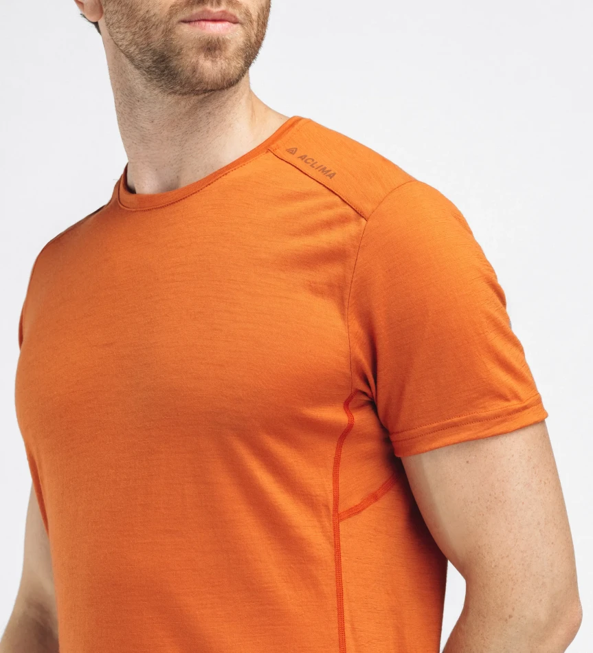Aclima LightWool 140 Trail Tee M, kolor: 430 - Apricot Orange