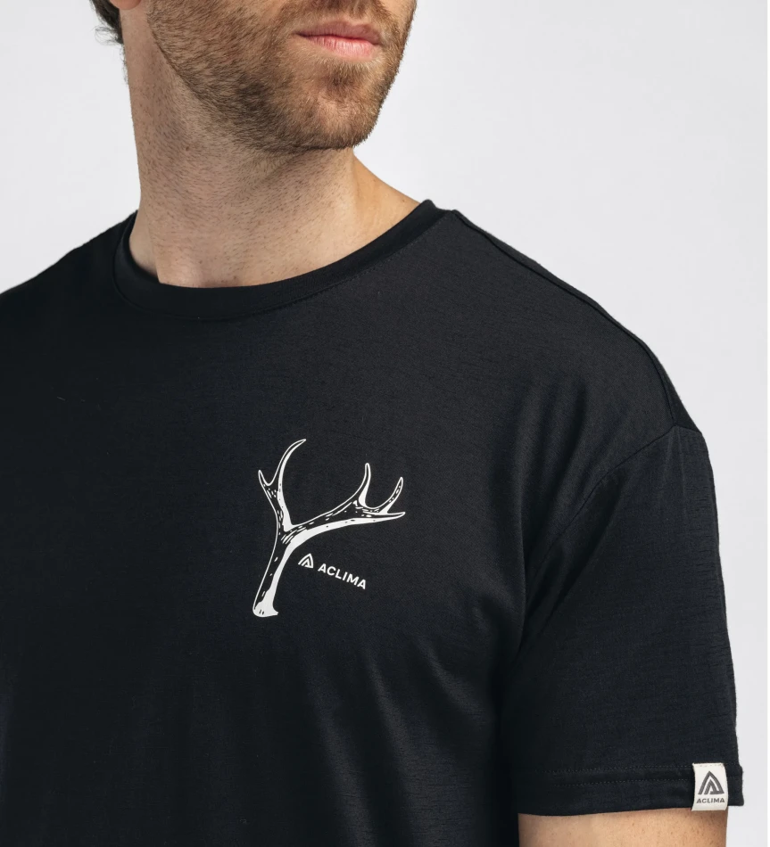 Aclima LightWool 140 Classic Tee Antler M, kolor: 123 - Jet Black