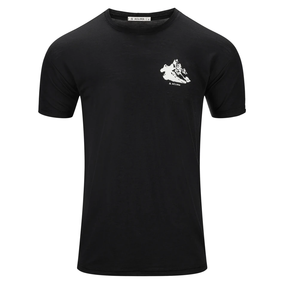Aclima LightWool 140 Classic Tee Mountain M, kolor: 123 - JetBlack